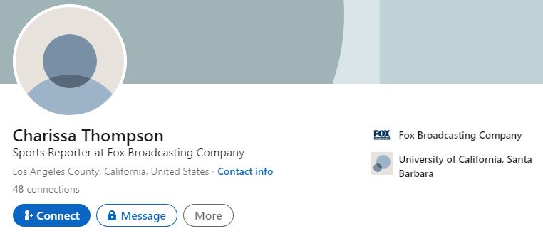Charissa's LinkedIn account