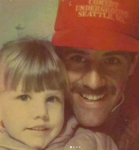 Childhood photo of Charissa with her dad