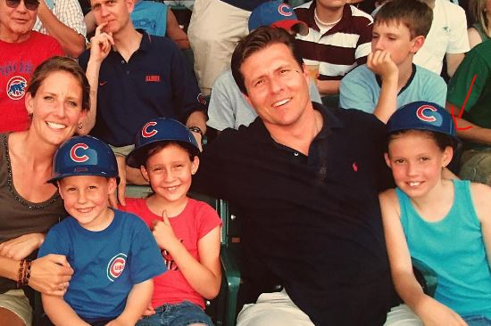Childhood photo of Christina with her family