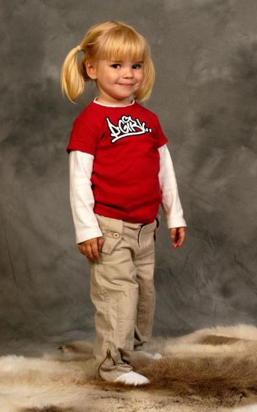 Childhood photo of Sofie