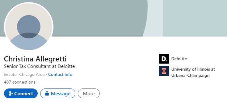 Christina Allegretti's LinkedIn account