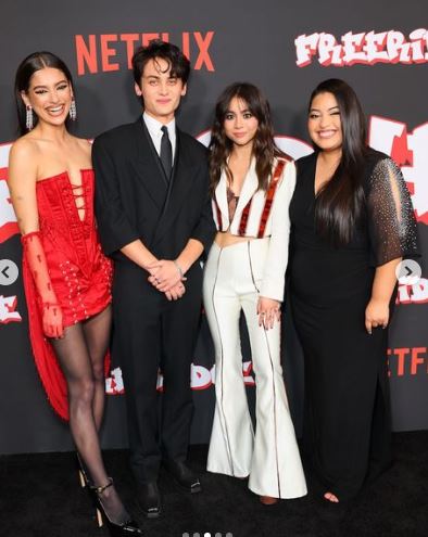 Ciara with the cast of Freeridge