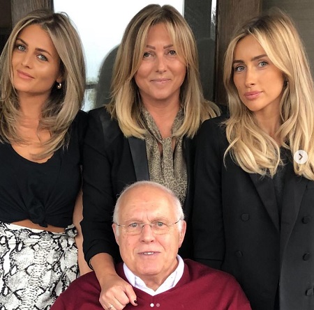 Claudia Fogarty with her mother, sister and parental grandfather