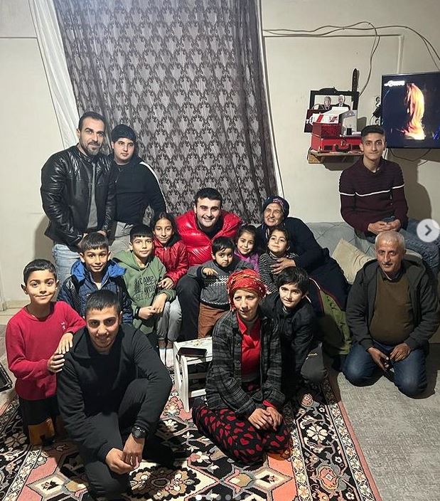 Duymaz with his family members and CZN Burak