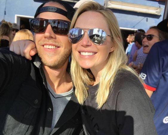 Dylan Brown with his fiancée Sarah Herron
