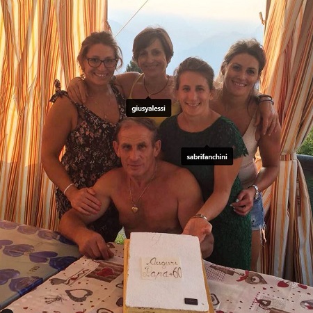 Elena Franchini with her parents and sisters