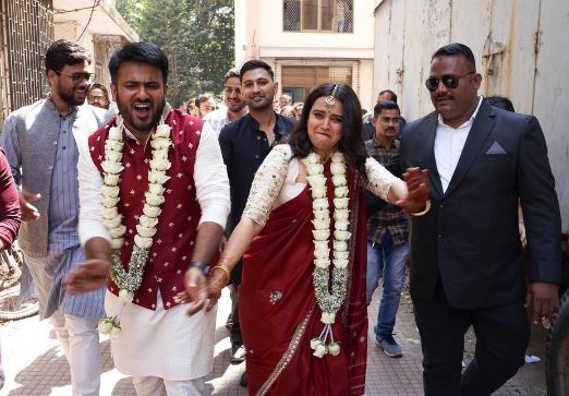 Fahad Ahmad with his wife