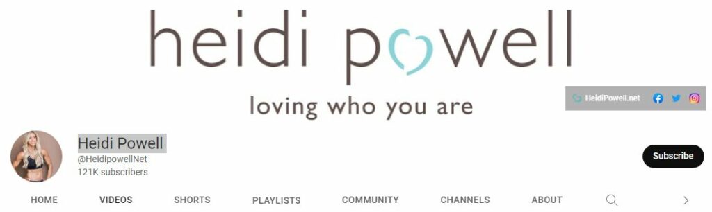 Heidi's Youtube channel