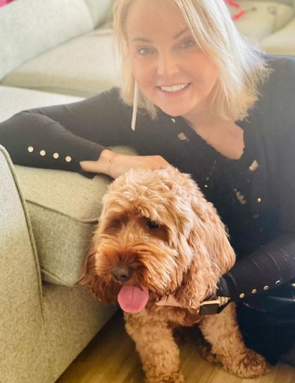 India Willoughby and her pet dog Lola