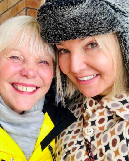 India Willoughby with her mother