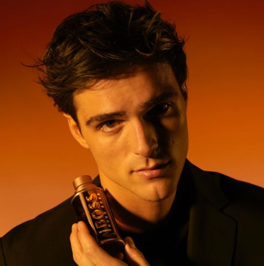 Jacob Elordi promotes Boss The Scent perfume