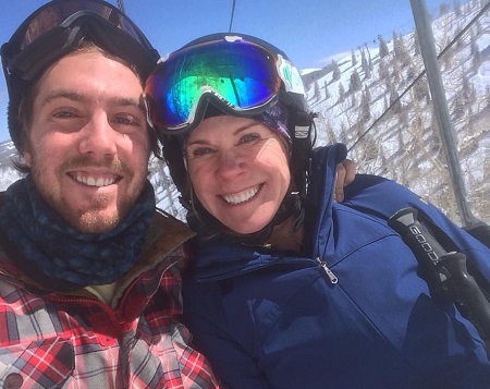 Jane Hansen with her son