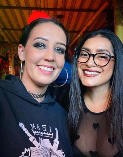Laura with her best friends