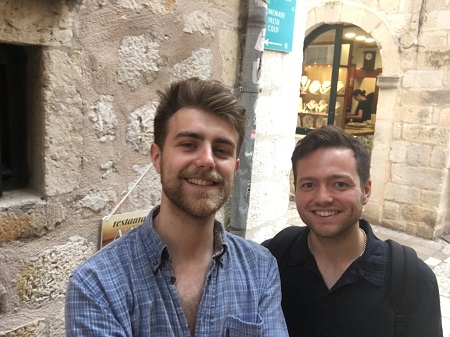 Laurel Aldridge son with his friend