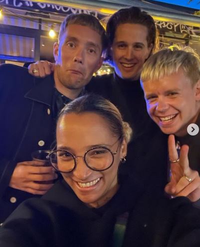 Lucy with her friends