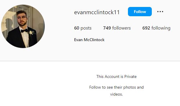 McClintock's Instagram profile