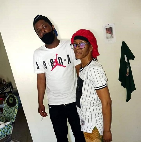 Montoya Givens with his mother