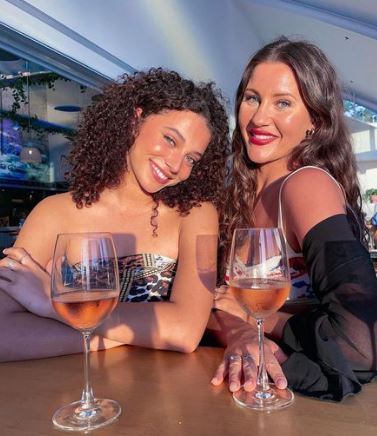 Naomi with her friend