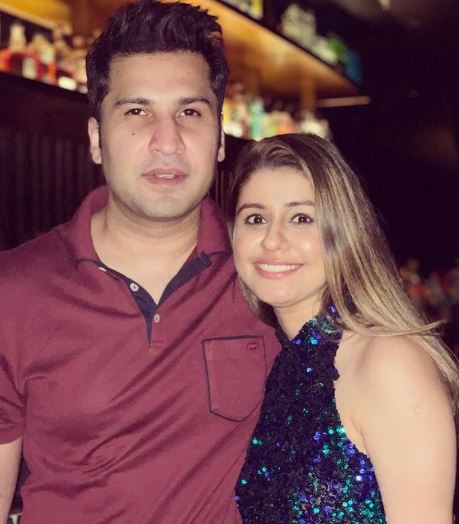 Neha Saroopa with her husband Karan Babani
