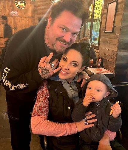 Nikki Boyd with her husband and son