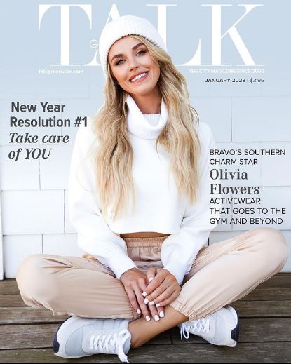 Olivia Flowers appeared on Talk Greenville magazine