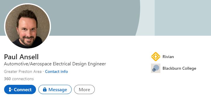 Paul Ansell's LinkedIn account