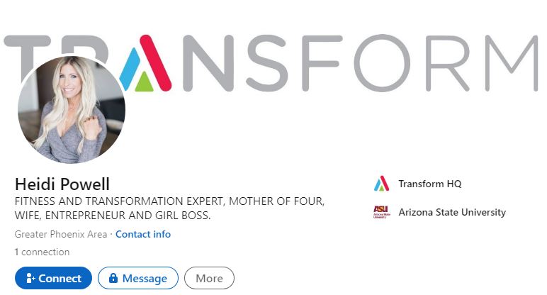 Powell's LinkedIn account