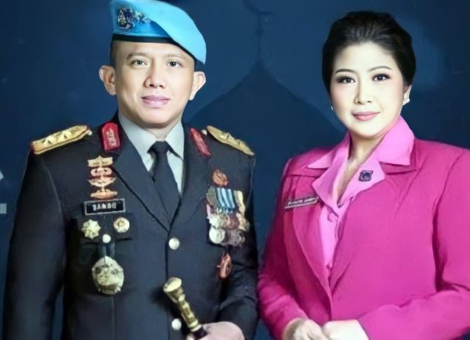 Putri Candrawati with her husband