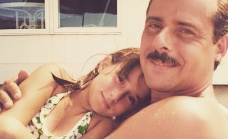 Rachel Fuda with her father