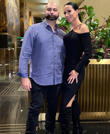 Rachel Fuda with her husband