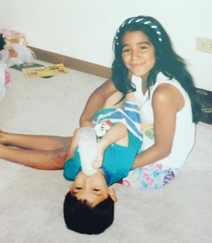 Sabrina Siddiqui childhood image with her brother