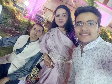 Sanjeev Godha with his wife and kids