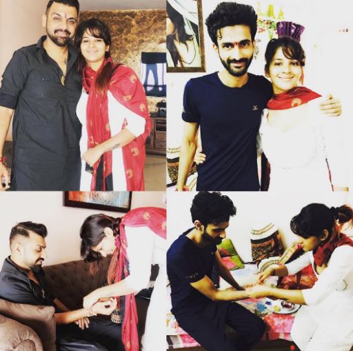 Sapna with her brother