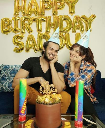 Sapna with her friend Shadan Farooqui