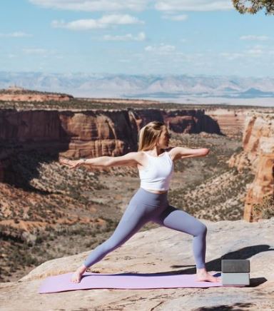 Sarah Herron does yoga
