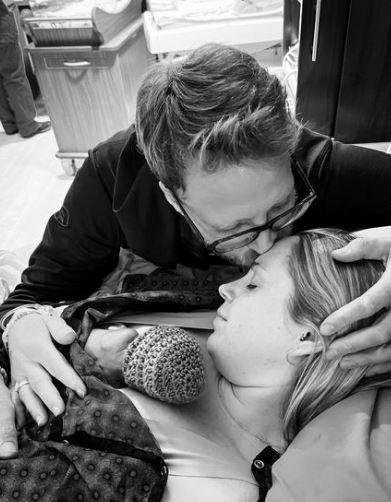 Sarah Herron with fiancé Dylan Brown and son Oliver Brown