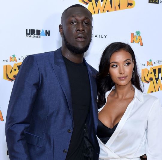 Stormzy with his ex girlfriend Maya Jama