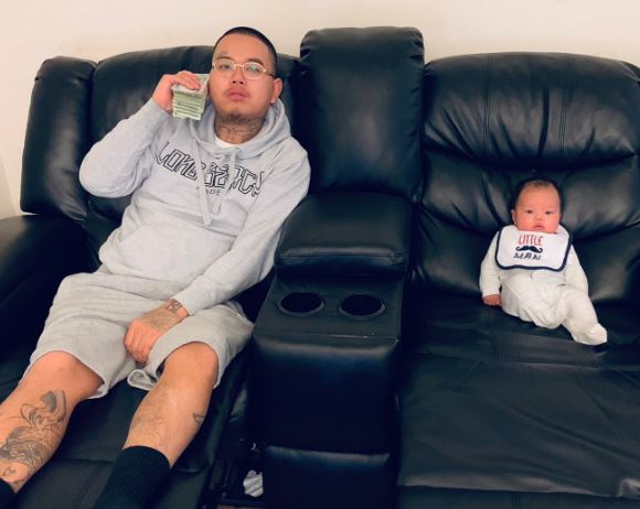 Stupid Young with his son