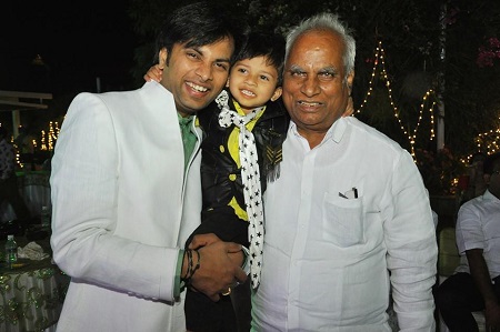 Sudhri Reddy with his father and son