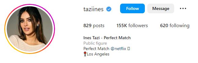 Tazi's Instagram account