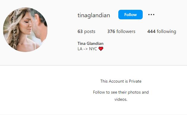 Tina Glandian Instagram account