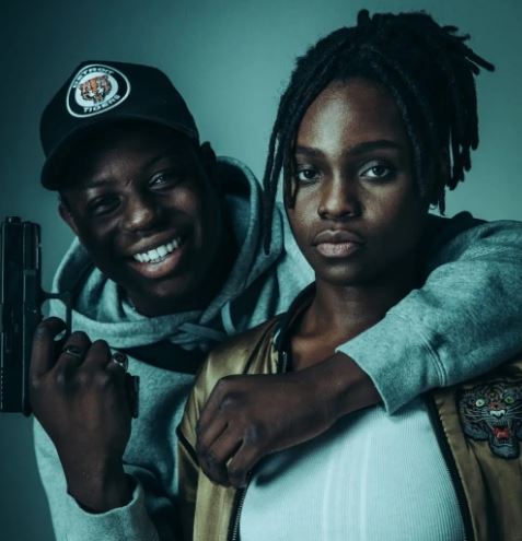 Tracy Gotoas with fellow actor Bakary Diombera