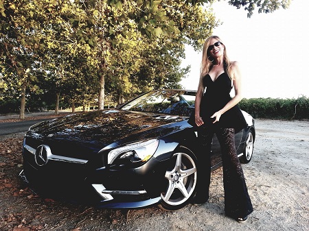 Ann Lesley Smith with her car