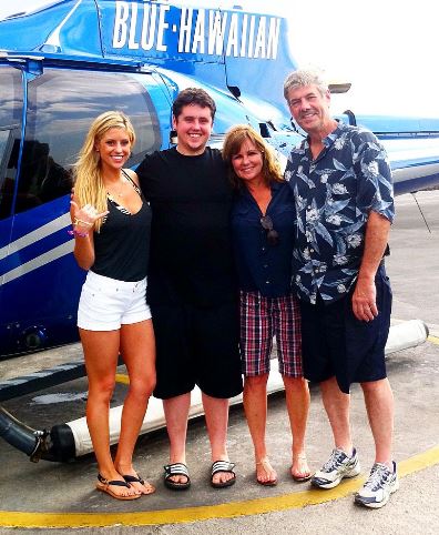 Catherine with her dad Dennis McDonnell, mom Celeste McDonnell, and brother Mickey McDonnell