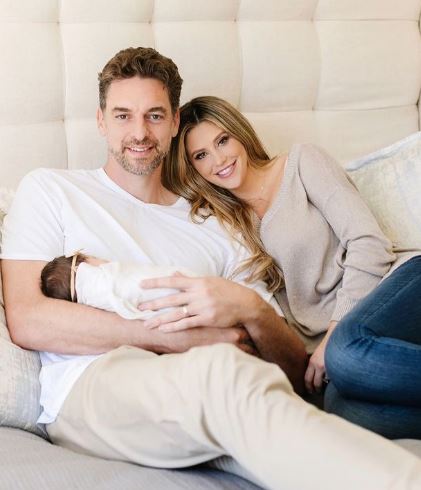 Catherine with her husband Pau Gasol