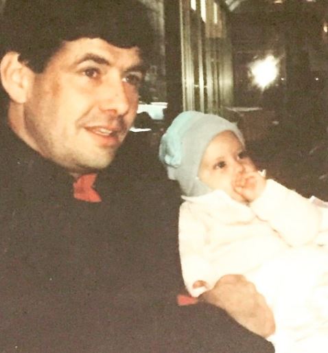 Childhood photo of Catherine with her dad Dennis McDonnell