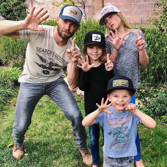 Courtney's husband Mike Vogel and kids Cassy Renee Vogel, Gabriel James Vogel, and Charlee B. Vogel