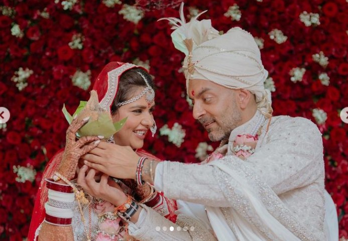 Dalljiet Kaur Wedding with Husband Nikhil Patel