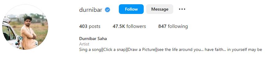 Durnibar's Instagram account