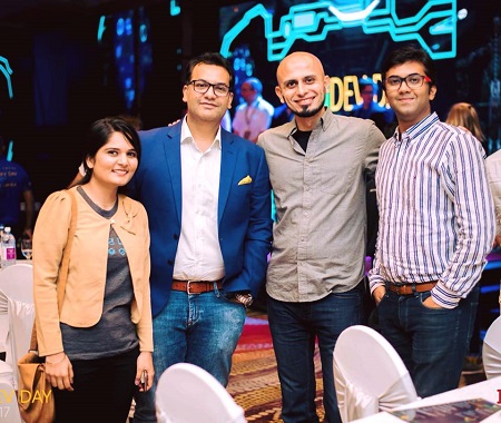 Geetansha Sood with her office Collegues